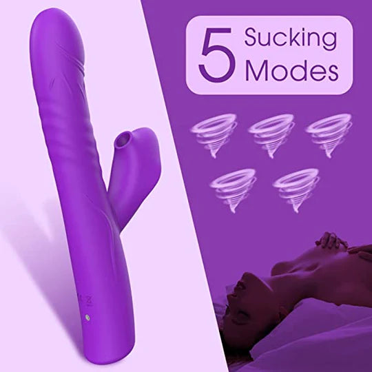 Thrusting Rabbit Vibrator Suction Vibrator for Women