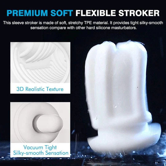 Stroker with Suction & Vibration Heating for Men Masturbation