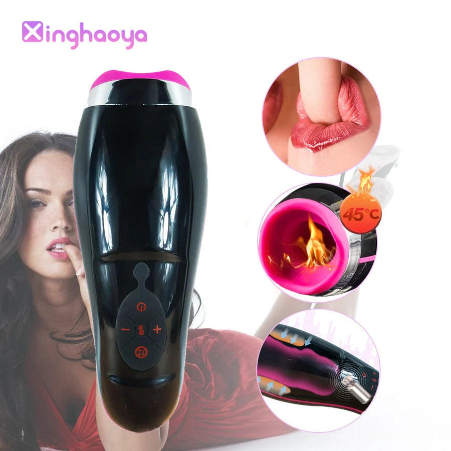 7 Clamp Modes and 7 Vibration Modes Masturbation Cup