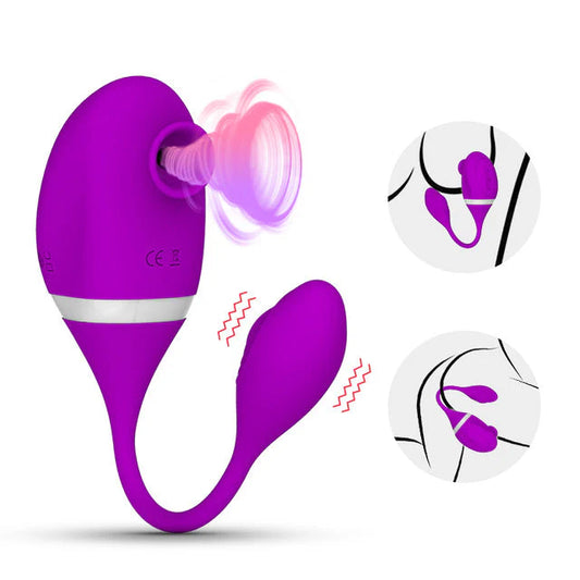 2 in 1 G-spot Stimulate and Clit Suction Vibrator