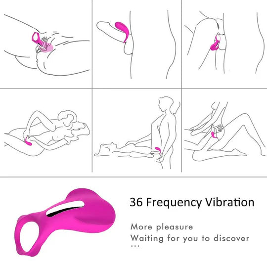 Penis Vibration Ring Cock Powerful Vibrator Clitoris Stimulator Prostate Vibrator