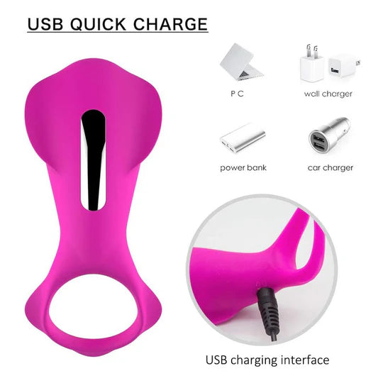 Penis Vibration Ring Cock Powerful Vibrator Clitoris Stimulator Prostate Vibrator