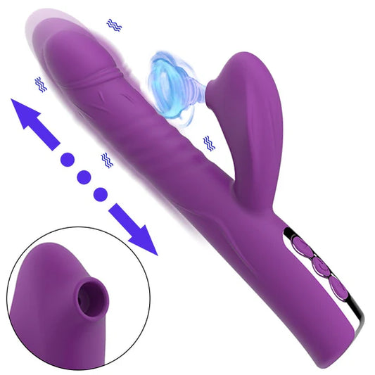 Thrusting Rabbit Vibrator Suction Vibrator for Women