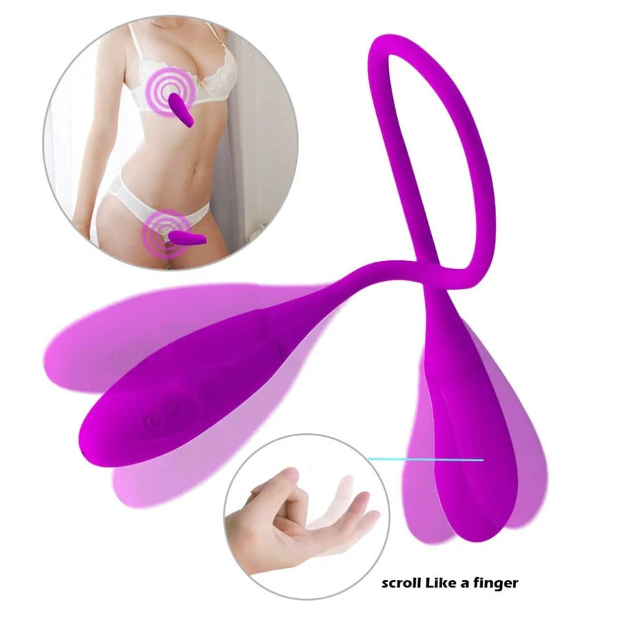 7 Speeds Double Head Jump Egg Bullet Dildo Couple Vibrator