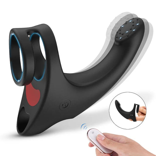 9 Modes Vibrating Penis Massager Ring Dildo Vibrator