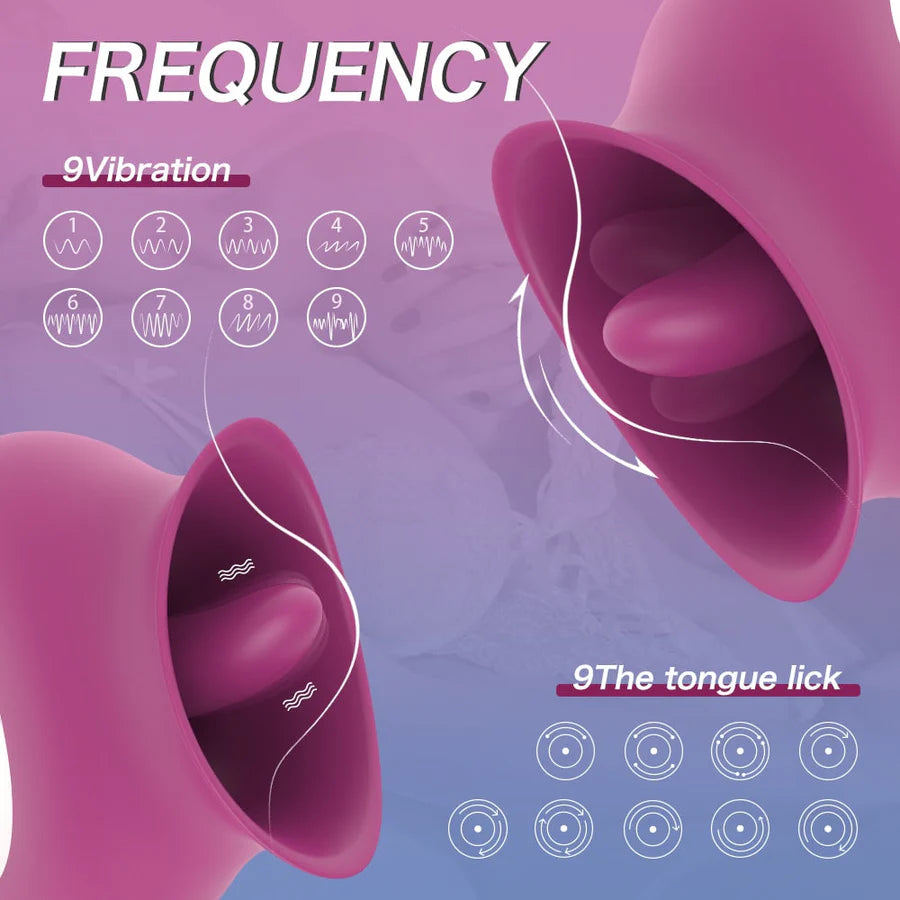 Clitoral And Nipples Licking Tongue Vibrator