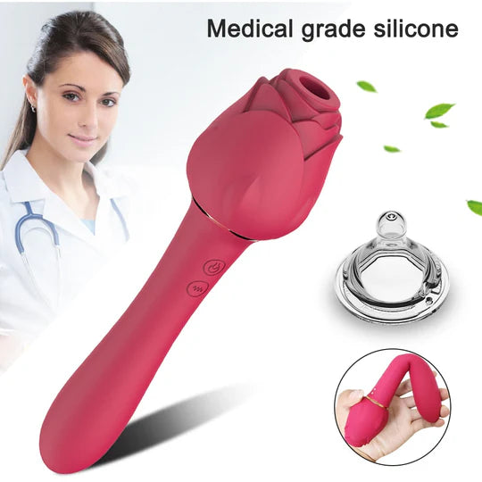 Powerful Rose Vibrator For Women Clitoris Nipple Clit Sucker