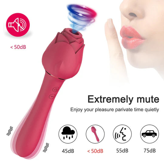 Powerful Rose Vibrator For Women Clitoris Nipple Clit Sucker