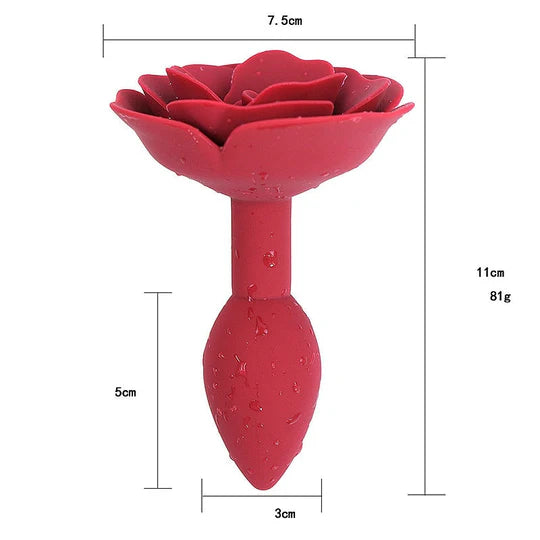 Romantic Rose Silicone Butt Plug