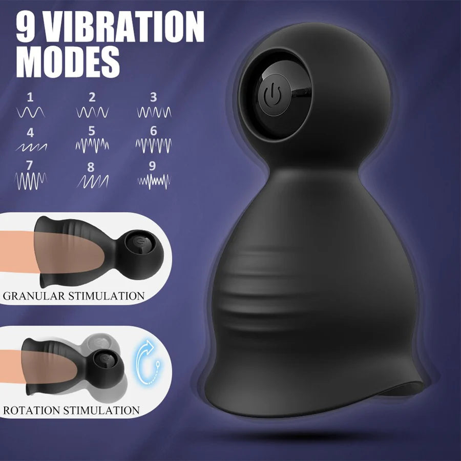 9 Speeds Male Masturbator Cup & Glans Massager