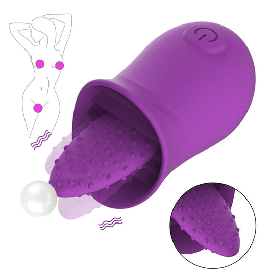 Clitoral Tongue Vibrator with 10 Strong Vibration Modes