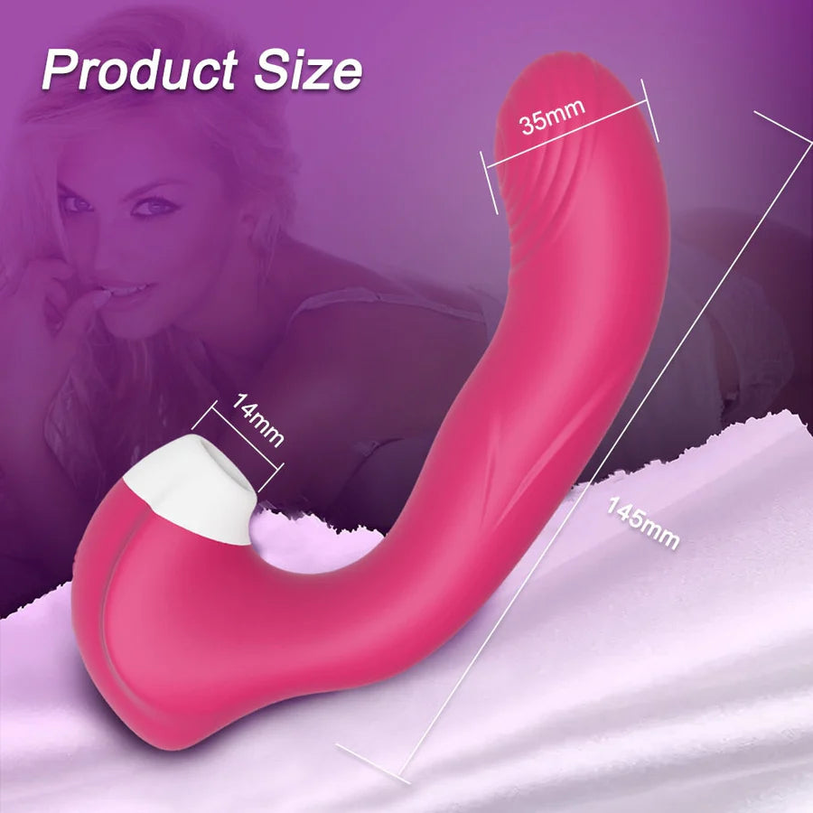 3 in 1 Clitoral Vagina Sucking Licking Vibrator G Spot Clitoris Stimulator