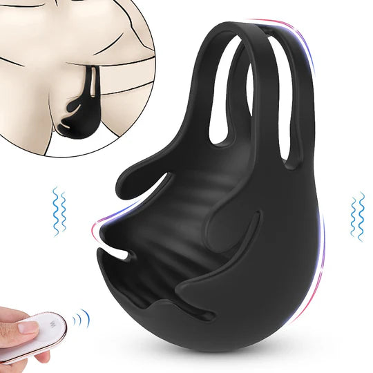 Vibrating Male Chastity Cock Ring Massager