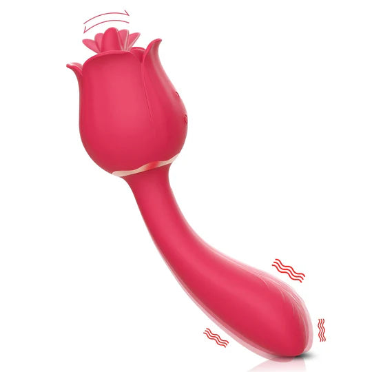 Rose 2 in 1 Clitoral Licking & Vibrating Vibrator