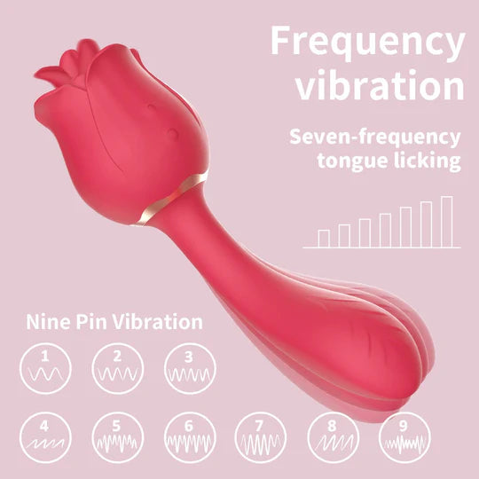 Rose 2 in 1 Clitoral Licking & Vibrating Vibrator