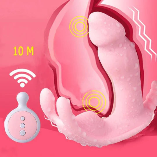 Wireless Remote Control Wearable Butterfly Dildo Vibrator